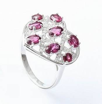 Silver Garnet Rings 1