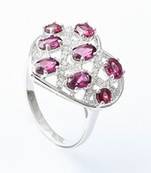 Silver Garnet Rings