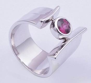 Silver Garnet Rings 1