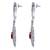 American Diamond Earring With Red Stone
