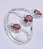 Silver Garnet Rings