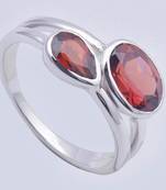 Silver Garnet Rings