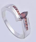 Silver Garnet Rings