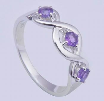 Amethyst Gemstone Ring, February Birthstone Ring 1