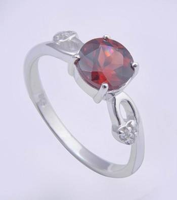 Silver Rings With Garnet Gemstone Rings 1