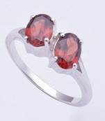 Sterling Silver Rings, Garnet Gemstone Rings