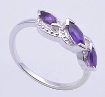 Silver Rings, Amethyst Gemstone Rings 1