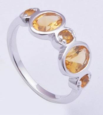Silver Citrine Rings 1