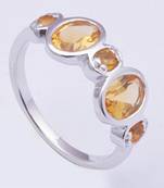 Silver Citrine Rings
