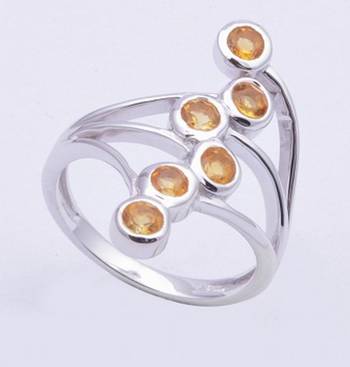 Silver Citrine Rings 1
