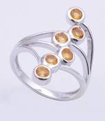 Silver Citrine Rings
