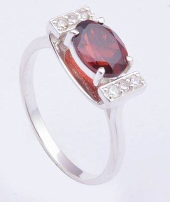 Silver Garnet Rings 1