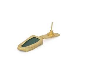 Golden Earrings with Green Onex Stone 4