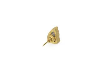 Golden Earrings with Yellow Copper Bhatti Stone 4