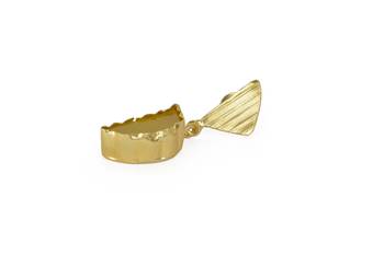 Golden Earrings with Yellow Moon Stone 3