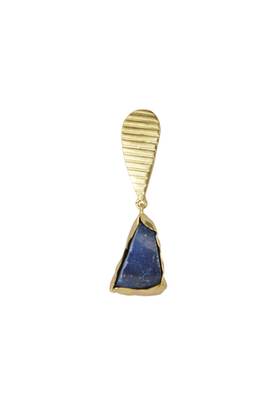 Golden Earrings with Lapis Stone 2