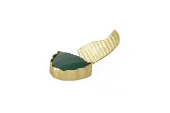 Golden Earrings with Green Onex Stone 3