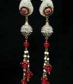 Beautiful red beaded octane ear ring.