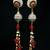Beautiful red beaded octane ear ring.