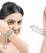 Beautiful Designer Wear With Gowns For Party With Gold Finishing Bracelet