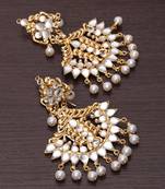 Kundan and Beads Embellished Dangler Earrings 217ED108