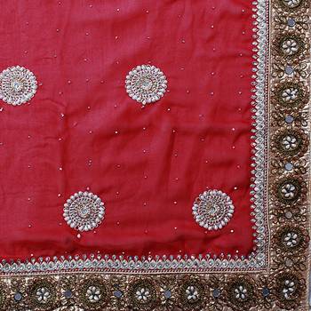 Maroon hand woven georgette saree With Blouse 4