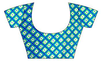 Green printed georgette saree With Blouse 3