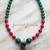 Dazzling Green and Red Pendant Necklace