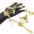 Jodha style kundan ruby emerald gold plated fashion jewelry hath phool slave bracelet