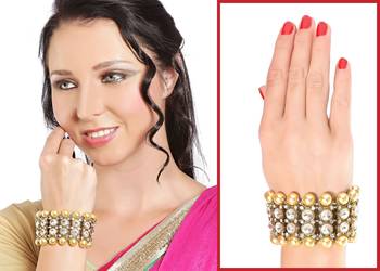 New Elegant Designer Wear With Pearl For Party With Gold Finishing Bracelet 1
