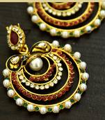 polki kundan big gorgeous earrings