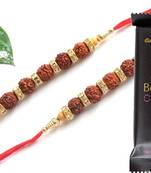 Multicolour different stone beads and metallic casting rakhi with chocolates