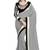 grey embroidered georgette saree With Blouse