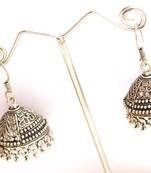 Beautiful Oxidised silver jhumkis Earrings