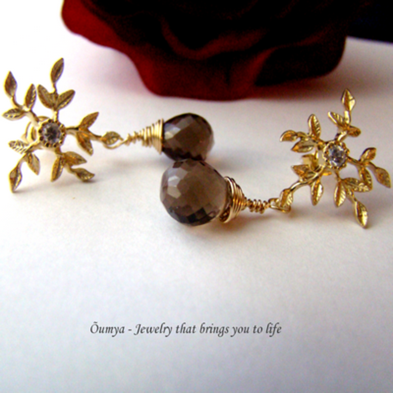 Snowflakes with Smoky Quartz (OJGG09)
