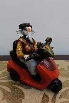Ganesha Riding Bike