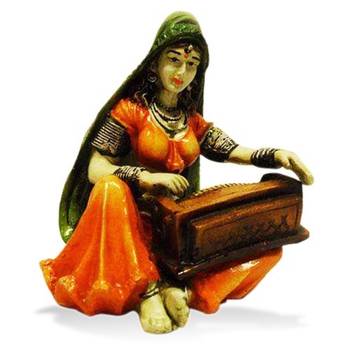 Rajasthani Lady Playing Harmonium 1