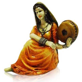 Rajasthani Lady with Dafli 1