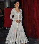 Deepika padukone White Anarkali Suit