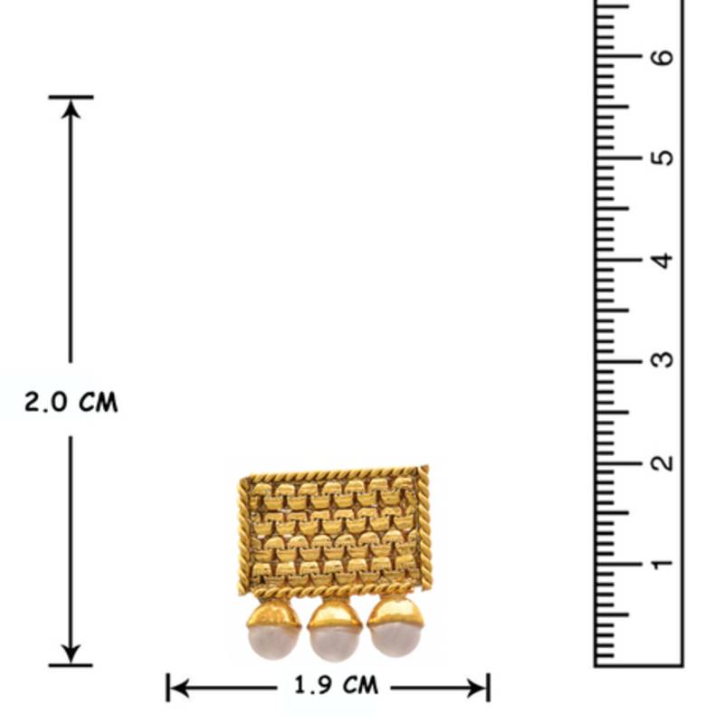 Traditional Ethnic One Gram Gold Plated White Pearls Designer Necklace Set / Jewellery Set for Women & Girls