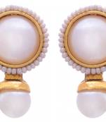 White Pearl danglers-drops
