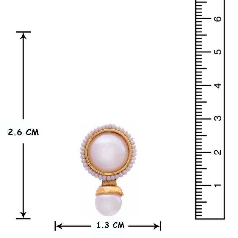 White Pearl danglers-drops