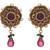 JFL - Intricately Beautiful Floral Gold Designer Earrings