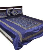 Amazing Blue Embroidery Bed Cover Set