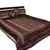 Coffee Color Polysilk Bedsheet Set