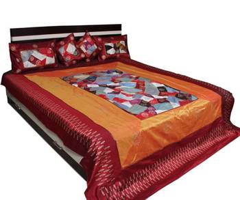 Ethnic Design Gold Print Bed Cover 1