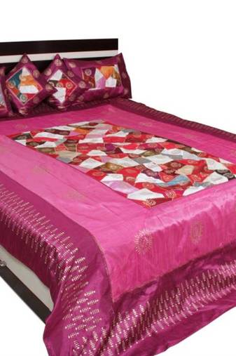 Ethnic Design Pink Bedsheet