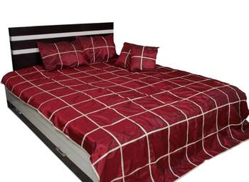 Stunning Maroon Polysilk bedcover 1