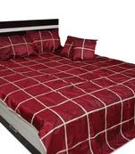 Stunning Maroon Polysilk bedcover
