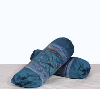 Aqua Color Bolster pair set 1